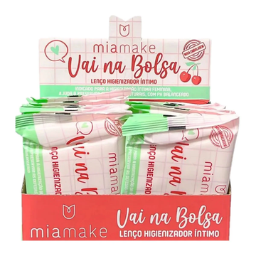Lenço Higienizador Íntimo Vai Na Bolsa Mia Make – Box com 12 Unidades