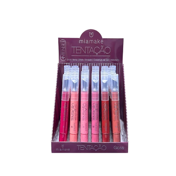 Gloss Tentação Mia Make – Box com 36 Unidades