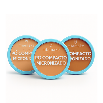 Kit C/ 03 Unidades Pó Compacto Micronizado Mia Make