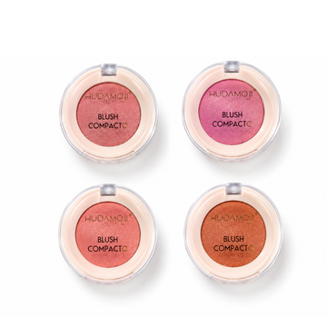 Kit Blush Compacto Efeito Natural E Textura Refinada Hudamoji - 04 Uniddades