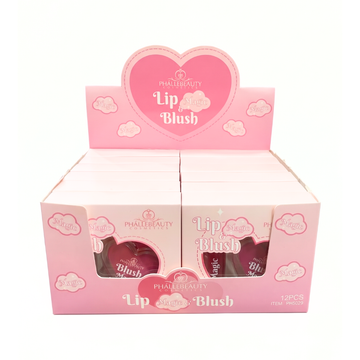 Box Lip Magic e Blush 2 em 1 Phallebeauty - 12 Unidades