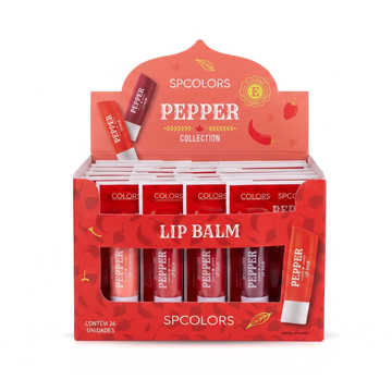 Box Lip Balm Pepper Hidratante SP Colors 24 - Unidades