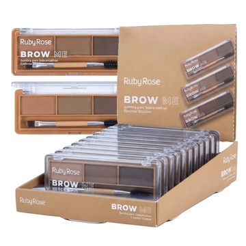 Box Sombra Para Sobrancelha Brow Me Ruby Rose G2- 12 Unidades
