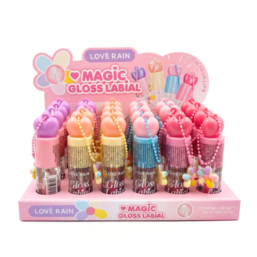Box Gloss Magic Labial Love Rain  - 24 Unidades