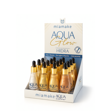 Iluminador Corporal Aqua Glow Mia Make – Box com 18 Unidades