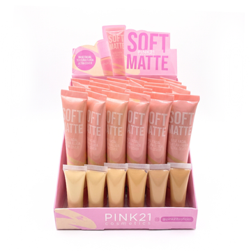 Box Base Facial Fluida Soft Matte Pink21 - 24 Unidades