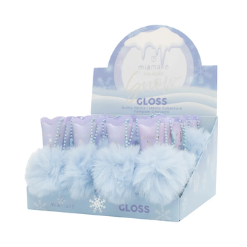 Box Gloss Brilho Verniz Coleção Snow Mia Make - 24 Unidades