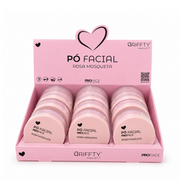 Pó Facial Rosa Mosqueta Griffty – Box com 12 Unidades