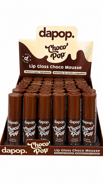 Box Lip Gloss Choco Mousse Dapop - 36 Unidades
