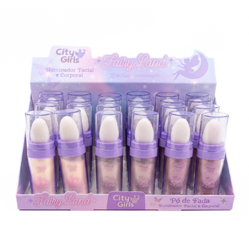Box Iluminador Facial e Corporal Pó De Fada City Girls - 24  Unidades