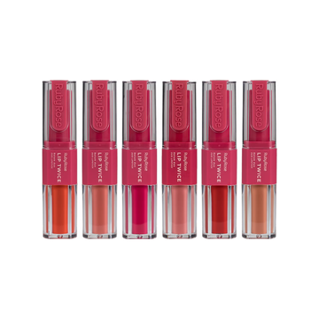 Kit Batom Duo Lip Twice Ruby Rose G1 - 06 Unidades