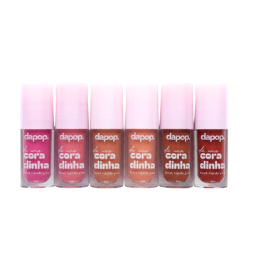 Kit Blush Líquido Glow Coradinha Dapop - 06 Unidades