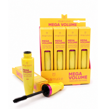 Máscara de Cílios Mega Volume Mia Make – Box com 12 Unidades