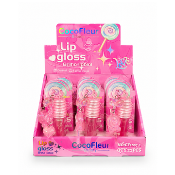Box Lip Gloss Brilho Lábial Coco Fleur Beauty - 12 Unidades