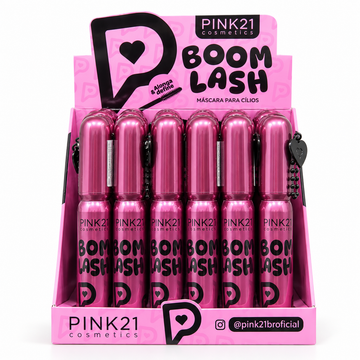 Box Máscara Para Cílios Boom Lash Pink21 Cosmeticos - 24 Unidades