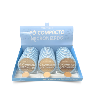 Pó Compacto Micronizado Mia Make – Box com 24 Unidades