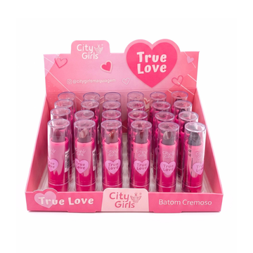 Box Batom Cremoso True Love City Girls 24 - Unidades