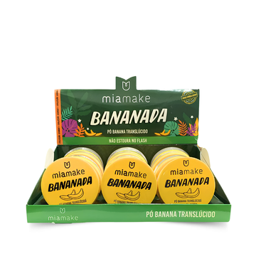 Pó de Banana Translúcido Mia Make – Box com 12 Unidades