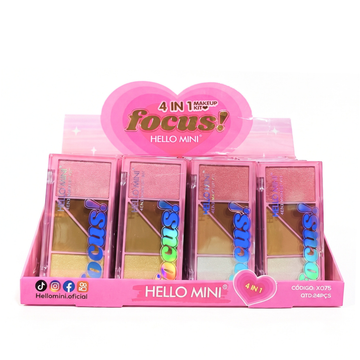 Box Paleta De Sombras Focus Hello Mini - 24 Unidades