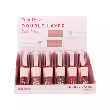 Box Batom Duo Lipstick Ruby Rose 36 Unidades