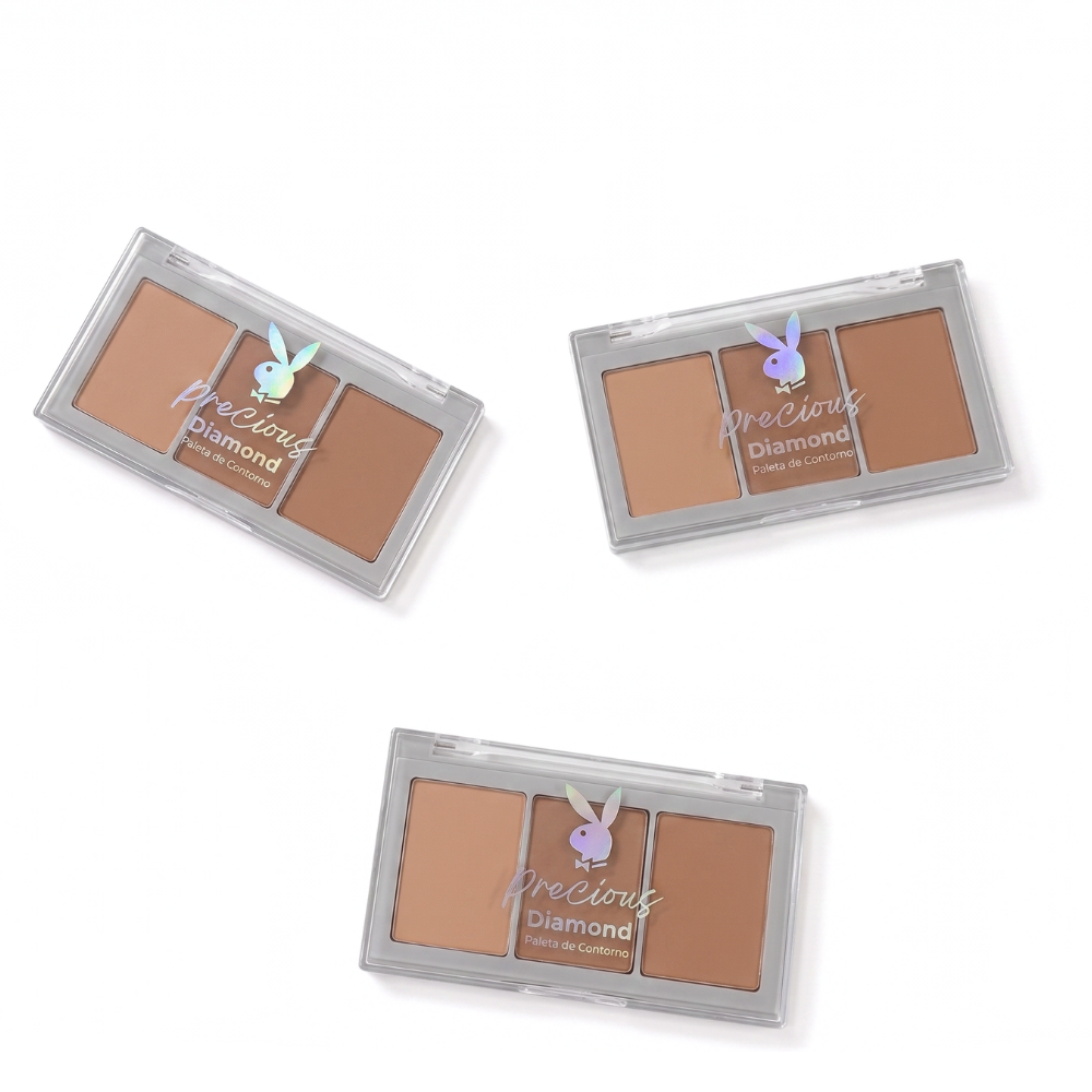 Box Paleta De Contorno 3 Cores Diamond Playboy - 24 Unidades