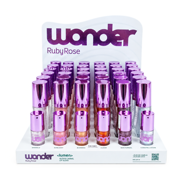 Box Gloss Labial Lumen Wonder Ruby Rose G2- 36 Unidades