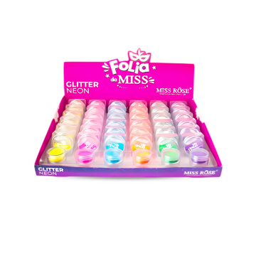 Box C/36 UN Glitter Neon Folia Da Miss Miss Rôse R$: 4,90