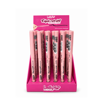 Box Lápis Retrátil Delineador Preto Lolly Pop - 36 Unidades