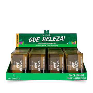 Duo de Sombra para Sobrancelha Que Beleza! Mia Make – Box com 24 Unidades