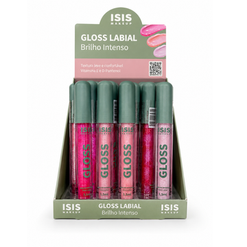 Box Gloss Labial Brilho Intenso Isis Makeup - 36 Unidades