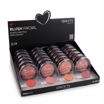 Box Blush Facial Efeito Matte & Aveludado Griffty - 24 Unidades