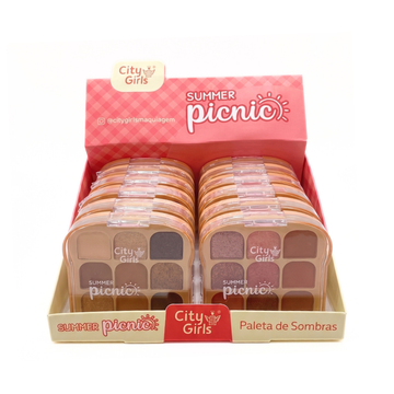 Box Paleta De Sombras Summer Picnic City Girls 12 - Unidades