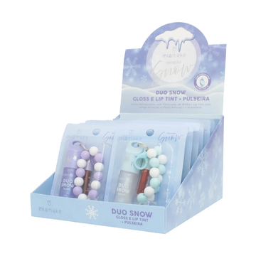 Box Duo Snow Gloss e Lip Tint + Pulseira Mia Make - 18 Unidades