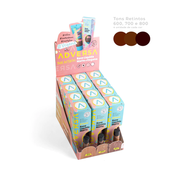 Box Base Líquida Matte Vegana Adversa AD102 - 12 Unidades
