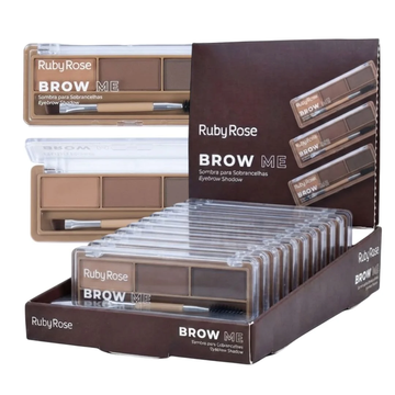 Box Sombra Para Sobrancelha Brow Me Ruby Rose G1- 12 Unidades