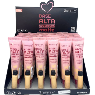Base Alta Cobertura Matte Griffty - Box com 36 Unidades (B)