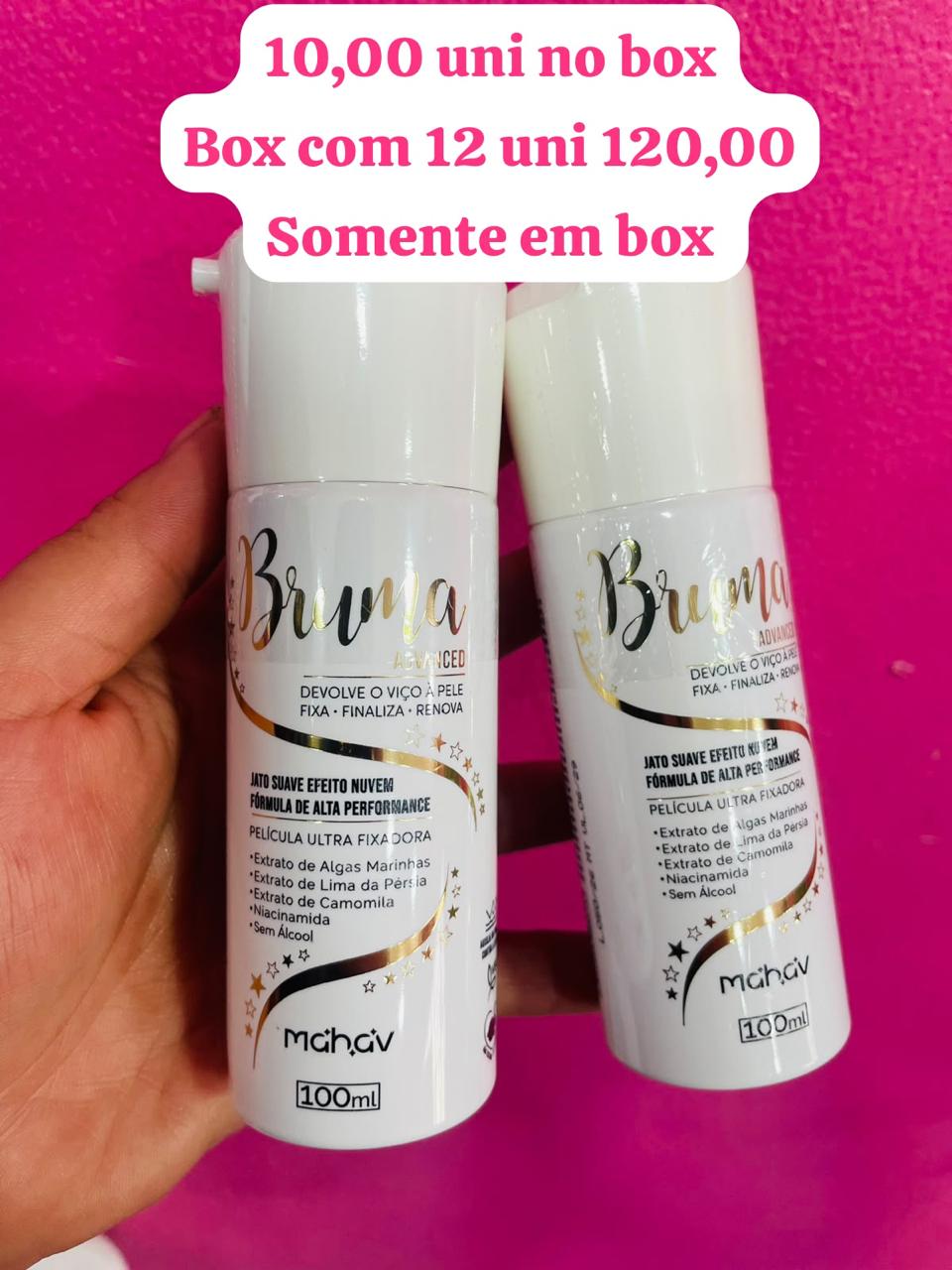 Bruma Fixadora de Maquiagem Mahav Advanced – Box com 12 Unidades