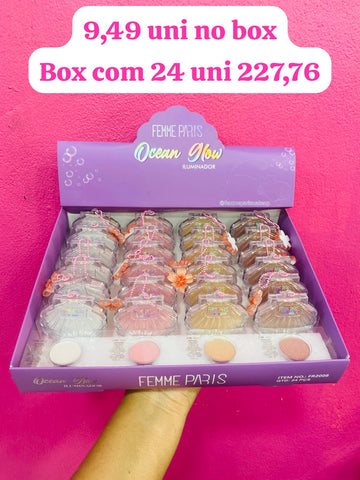 Box Iluminador Ocean Glow Femme Paris - 24 Unidades