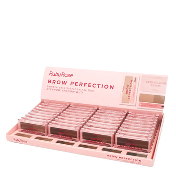 Box c/ 36 Unidades - Sombra Para Sobrancelha Brow Perfection Duo | Ruby Rose