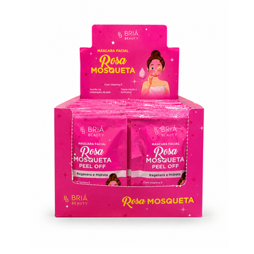 Box Máscara Facial Peel Off Bria Beauty Rosa - 60 Unidades