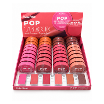 Box Blush Cremoso Pop Trend Ruby Rose - 36 Unidades