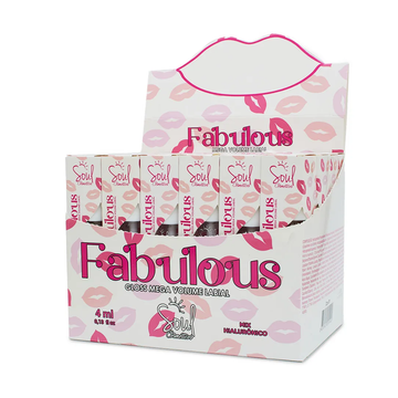 Box Gloss Mega Volume Labial Fabulous Soul Cosmetico - 24 Unidades