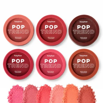 Kit Blush Cremoso Pop Trend Ruby Rose - 06 Unidades