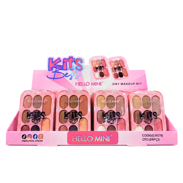 Box Paleta De Sombras Kits Best Hello Mini - 24 Unidades