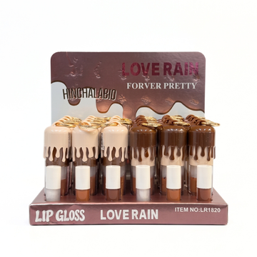 Box Lip Gloss Chocolate Fover Pretty Love Rain - 24 Unidades
