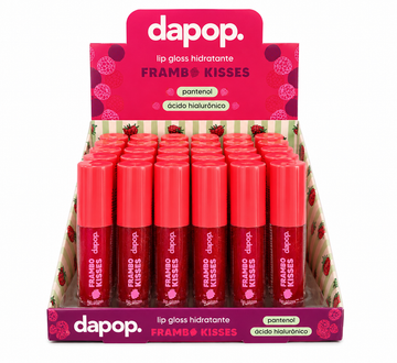 Box Lip Gloss Hidratante Frambo Kisses Dapop - 36 Unidades