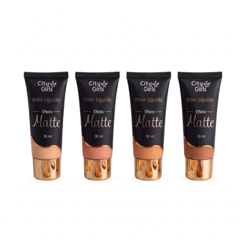 Kit Base Liquida Matte City Girls - 04 Unidades