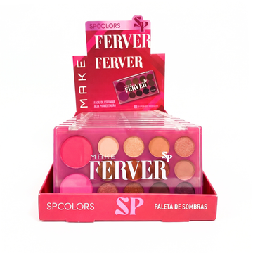 Box Paleta De Sombras Make Ferver SP Colors 12 - Unidades