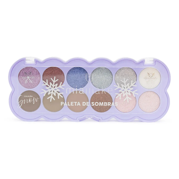 Paleta de Sombras 12 Cores Coleção Snow Mia Make