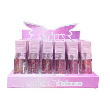 Box Lip Gloss Pump 4 Angels - 24 Unidades
